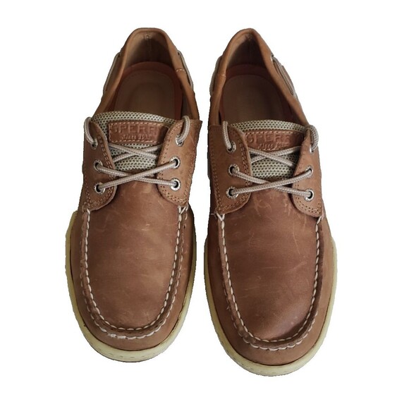 Sperry Top-sider Billfish 3 eye Boat Shoes Men\'s 10  Dark Tan Leather 0799320